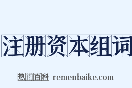 注册资本组词是什么意思的图片